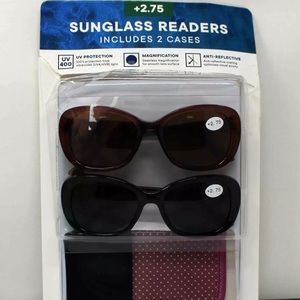 New”! Sunglass Readers ( Includes 2 cases ) + 2.75